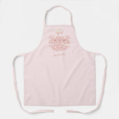 Roos Roze Lijst Bakery Baker's Logo Business Schort (Voorkant)