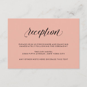 Roos Roze met zwarte kalligrafie Weddenschappen Informatiekaartje