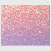 Roos roze paarse lavendel faux schittert glitters cadeaupapier (Vlak)