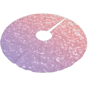 Roos roze paarse lavendel faux schittert glitters kerstboom rok