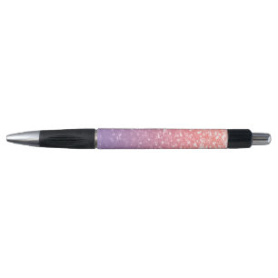 Roos roze paarse lavendel faux schittert glitters pen