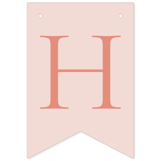 Roos Roze & Perzik Bloemen Bunting Banner (Tweede vlag)