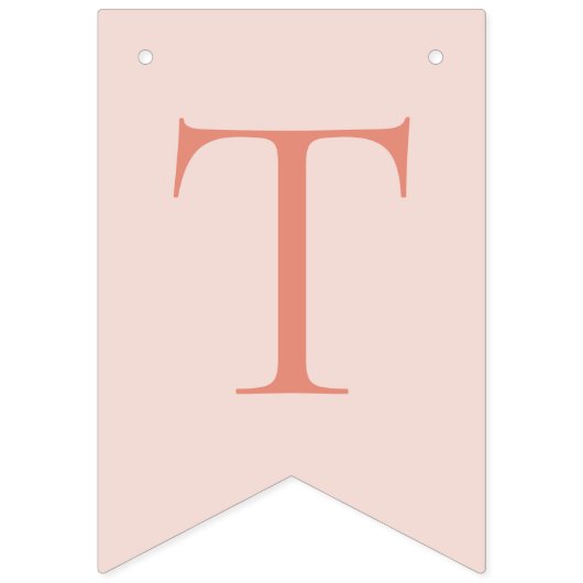 Roos Roze & Perzik Bloemen Bunting Banner (Eerste vlag)