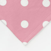 Roos Roze poka Dot Fleece Blanket (Hoek)