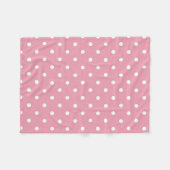 Roos Roze poka Dot Fleece Blanket Deken (Voorkant (Horizontaal))