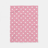 Roos Roze poka Dot Fleece Blanket
