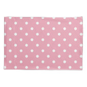 Roos Roze poka Dot Pillowcase Kussensloop (Achterkant)