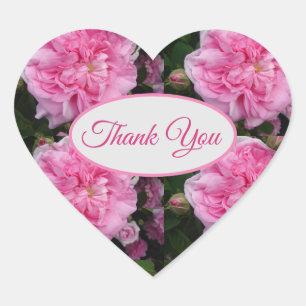 Roos Roze Rozen Bloemen Dank u Patroon Hart Sti Sticker