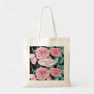 Roos roze rozen Zwarte roze rozen Tote Bag