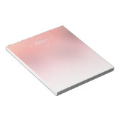 Roos Roze Shimmer Glitter Sparkle Monogramed Notitieblok (Schuin)