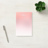 Roos Roze Shimmer Glitter Sparkle Monogramed Post-it® Notes (Kantoor)