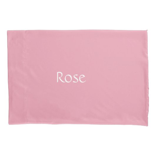 Roos roze, speciaal gepersonaliseerde draagtas kussensloop (Voorkant)