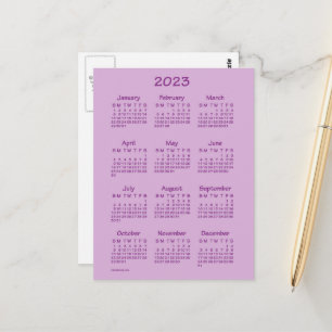 roos Roze Tekton Mini Agenda van Janz 2023 Briefkaart