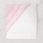 Roos Roze Waterverf Bruiloft Escort / (Buitenkant ongevouwen)