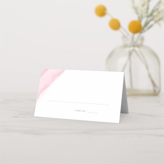 Roos Roze Waterverf Bruiloft Escort / (Voorkant)