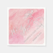 ROOS ROZE WATERVERF PAPAVERS BRUILOFT SERVETTEN (Voorkant)