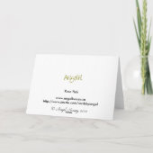 Roos Roze wenskaart Kaart (Achterkant)