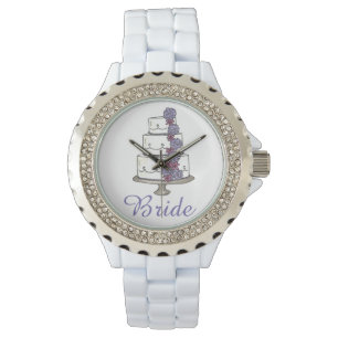 Roos Rozen bruiloft Cake Bridal Horloge