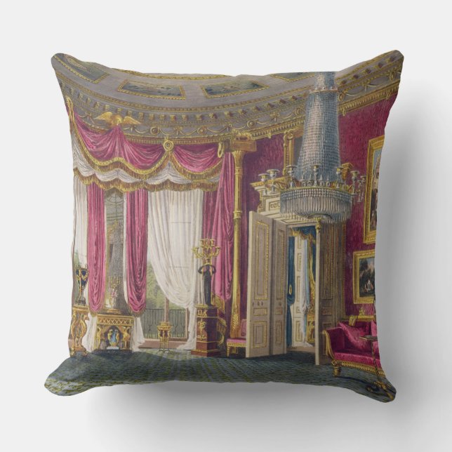 Roos Satin Drawing Room (tweede uitzicht) Doos Hou Kussen (Voorkant)