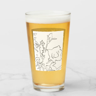 Roos schets en sterlicht zijdezeef glaswerk glas
