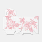 Roos Schets Favor Tent in Roze Bedankdoosjes (Uitgevouwen)