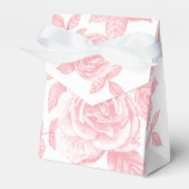 Roos Schets Favor Tent in Roze Bedankdoosjes (Voorkant Zijde)