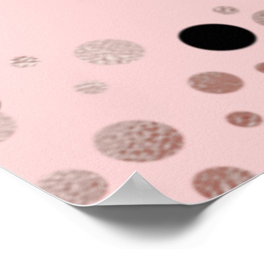 Roos Script Confetti Afstudeerder Partij Roze Welk Poster (Hoek)