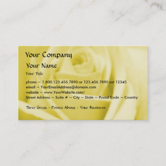 Roos - Serene Yellow Business Card sjabloon Visitekaartje