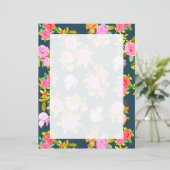 Roos Shabby Navy Blank (Staand voorkant)