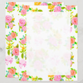 Roos Shabby Wit Blank (Voorkant / Achterkant)
