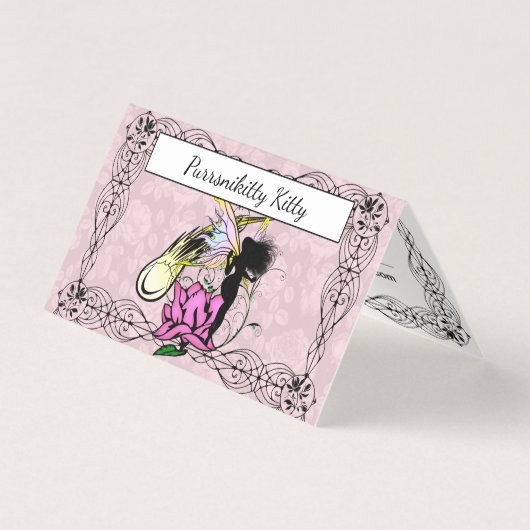 Roos Shadow Fairy Visitekaartjes (Voorkant)