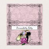 Roos Shadow Fairy Visitekaartjes (Buitenkant ongevouwen)