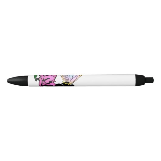 Roos Shadow Fairy Zwarte Inkt Pen (Voorkant)