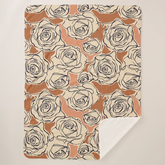 Roos Sherpa Blanket Deken (Voorkant)