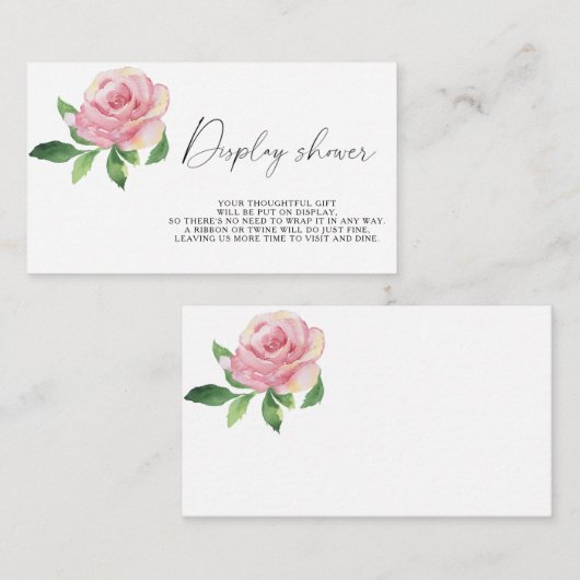 Roos - Showershow Informatiekaartje (Voorkant / Achterkant)