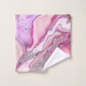 Roos Silver liquid Marble Bad Handdoek (Wasdoekje)
