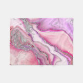 Roos Silver liquid Marble Fleece Deken (Voorkant (Horizontaal))