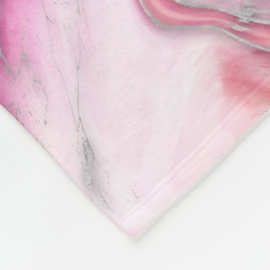 Roos Silver liquid Marble Fleece Deken (Hoek)