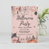 Roos Skull Halloween Kaart (Staand voorkant)