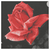 Roos Skulls Gothic Red Pattern Stof (Close Up)