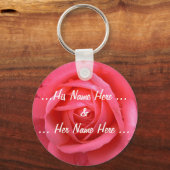 Roos Sleutelhangers Aangepaste roze rode ventilato (Voorkant)