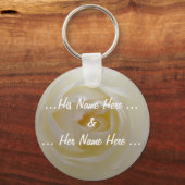 Roos Sleutelhangers Aangepaste witte fluitjes (Voorkant)