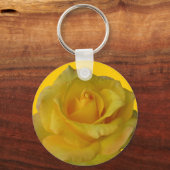 Roos Sleutelhangers heef roestvrijgele bloemschenk (Voorkant)