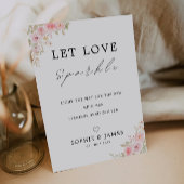 Roos Sparklers Teken, bruiloft Verstuur Uit Teken, Kaart