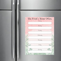Roos Splash met Foliage gepersonaliseerd menu