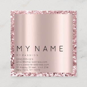Roos Square Glitter Makeup Blog Event Planner Logo Afsprakenkaartje