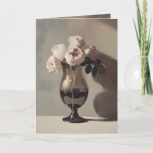 Roos Stilleven Wall Art Set - Elegant Kaart