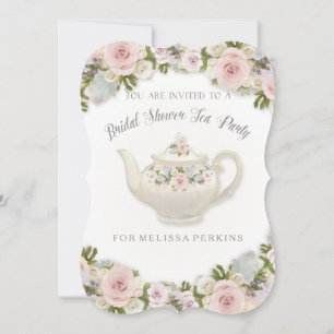 Roos Succulent Leaf Tea Party Blush Vrijgezellenfe Kaart