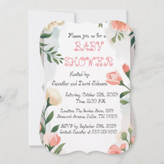 Roos Sweet Floral Baby shower Kaart