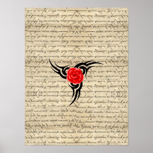 Roos Tattoo Poster (Voorkant)